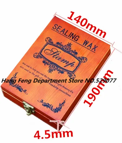 customized High grade Personalized wood boxed metal wax seal stamp set custom wedding Invitation Retro decoration sealing | Дом и сад