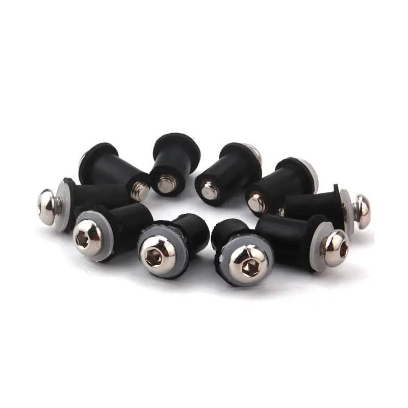 10 шт./компл. алюминиевые болты для лобового стекла мотоцикла M5 гайки винты крепеж