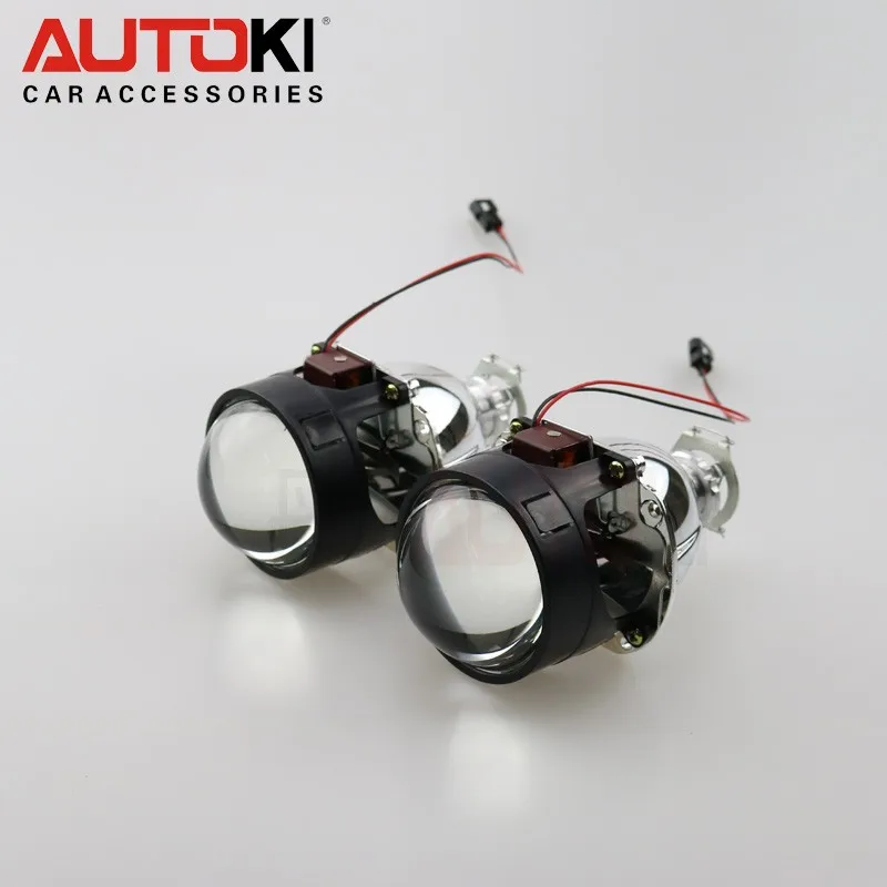 Autoki обновление 2,5 дюймов H1 Mini VER 7,1 HID Биксеноновые линзы проектора+ маска LHD RHD для автомобильных фар H1 H4 H7 H11 9005 9006