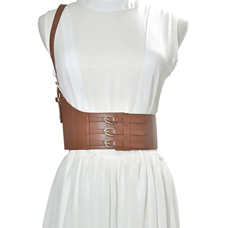 Женский ремень LANMREM универсальный эластичный пояс из искусственной кожи на одно