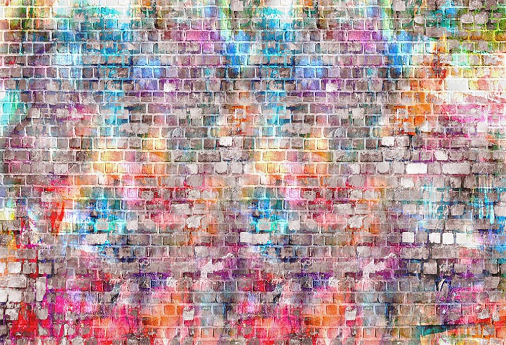 Фотофон Mehofoto граффити кирпичная стена виниловый бесшовный тканевый фон для