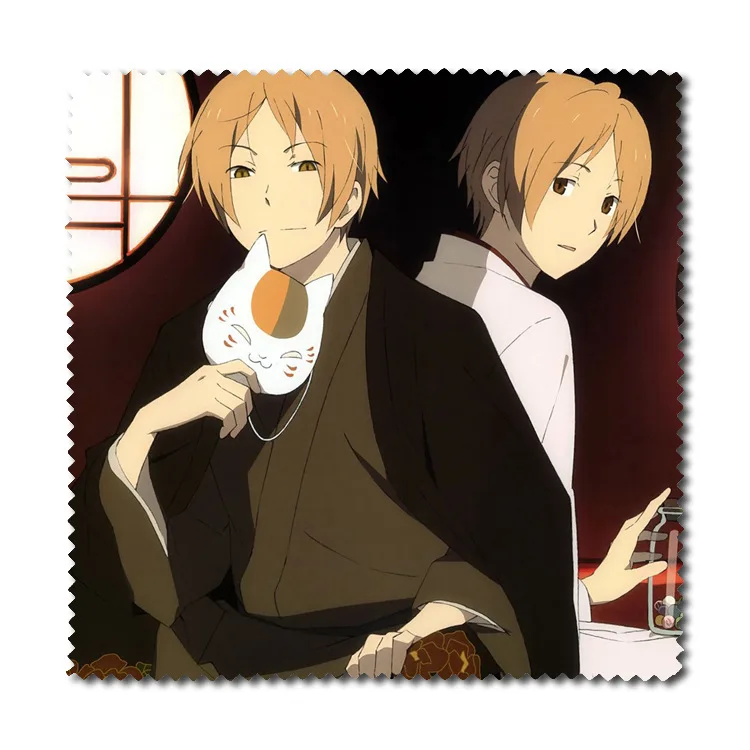 2 шт./компл. натсумме Yuujinchou аниме фланелевая ткань для очков с принтом Такаси