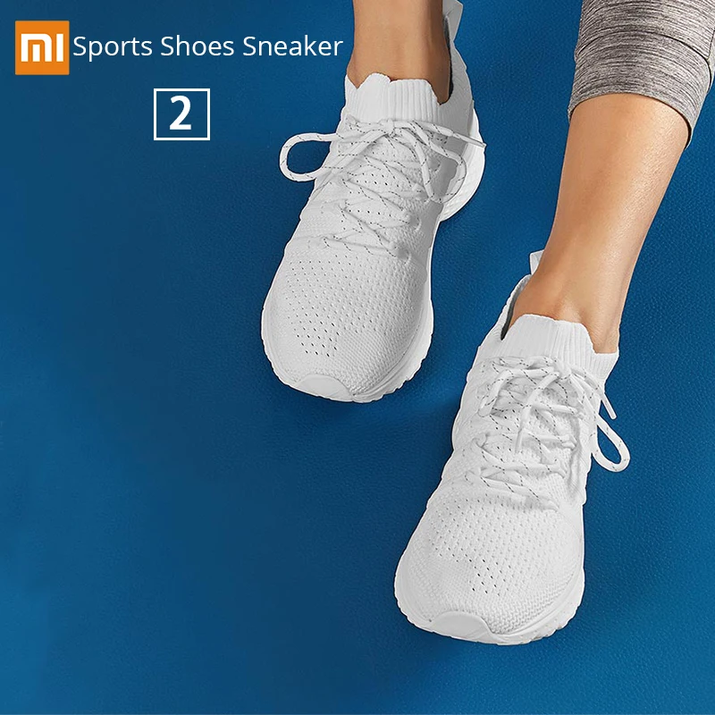 Оригинальная спортивная обувь Xiaomi Mijia 2 uni-форма Techinique новая система блокировки рыбьей кости эластичная вязаная вамп Smart Sports