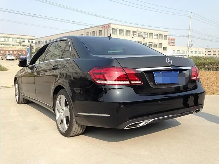 Выход PP задний бампер диффузор с выхлопными наконечниками для BENZ W212 E класс седан E200 E250 E300 E350 E500
