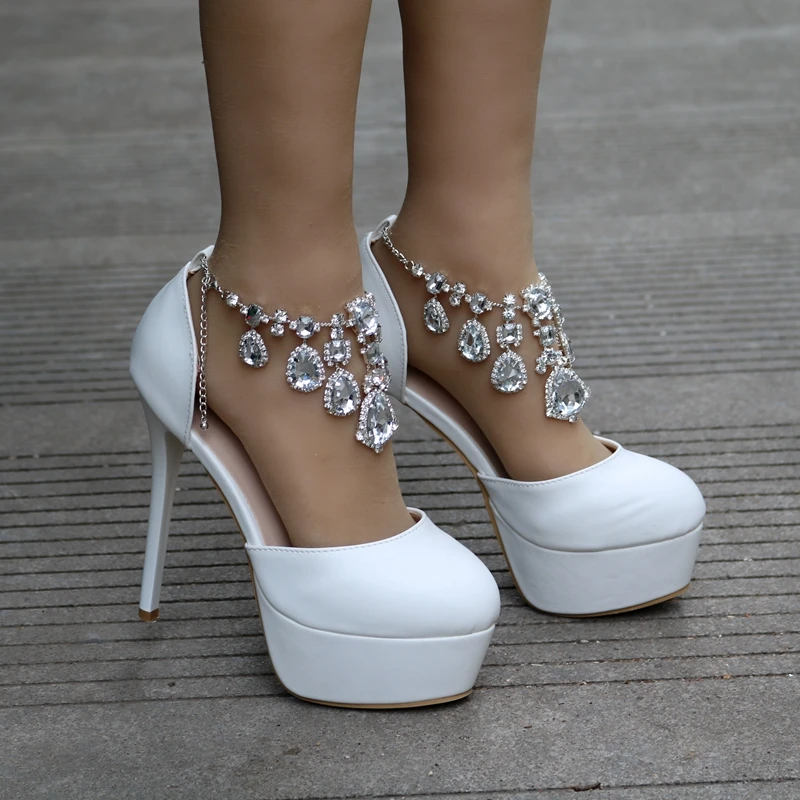 Туфли лодочки женские на высоком каблуке с кристаллами|crystal wedding shoes|wedding shoesparty shoes
