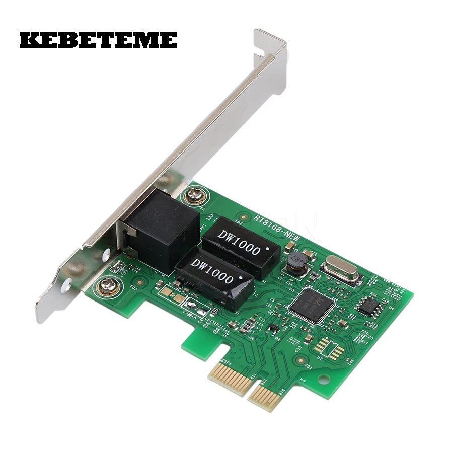 KEBETEME 10/100/1000 Мбит/с Ethernet PCI Express E сетевой контроллер карта RJ45 Lan адаптер конвертер
