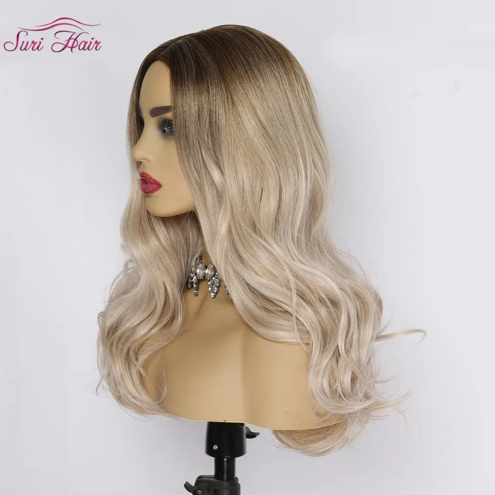 Suri Hair beauty Synthetic Wig Long Body Wave Heat Resistant Fiber Ombre Blonde for Women Cosplay hair 22 inches free ship | Шиньоны и