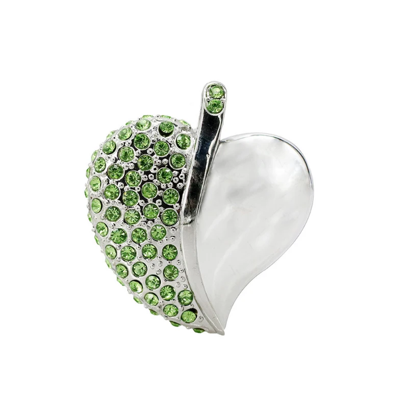 Crystal Leaf Heart 32GB 16GB 8GB 4GB Jewelry Metal USB Flash Pen Drive U Disk Memory Pendant Necklace | Компьютеры и офис