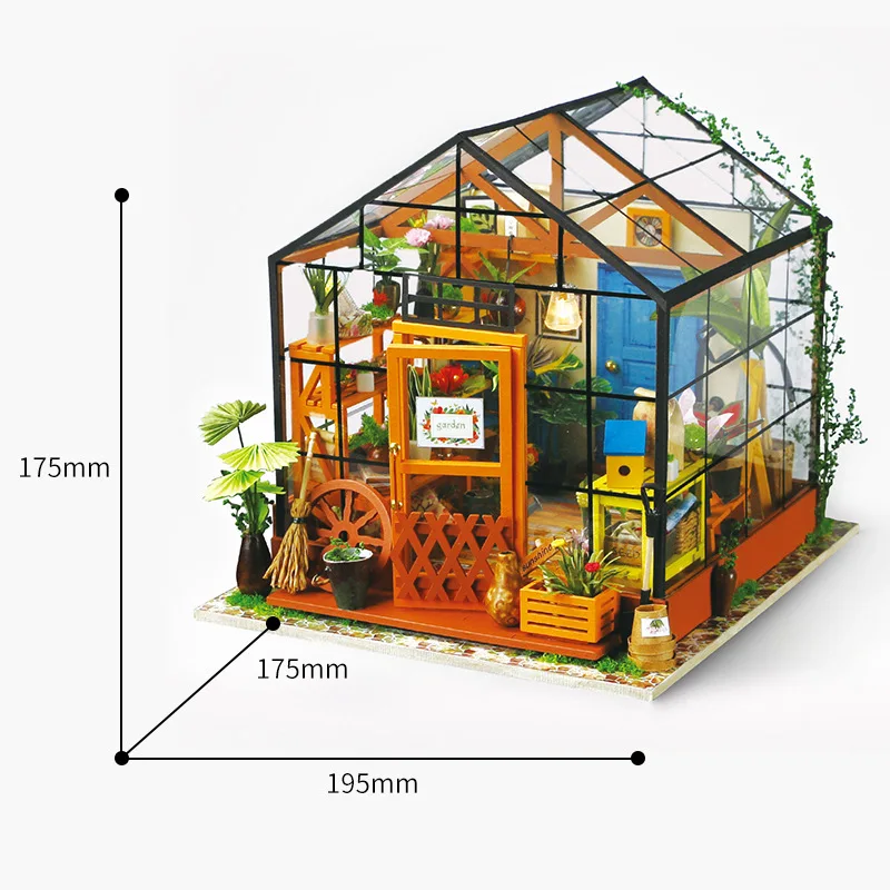 Exquisite DIY Miniature House With Furniture 3D Simulation Model Wooden Cottage Children Hand-Assembled Toys Fun Creative Toy | Игрушки и