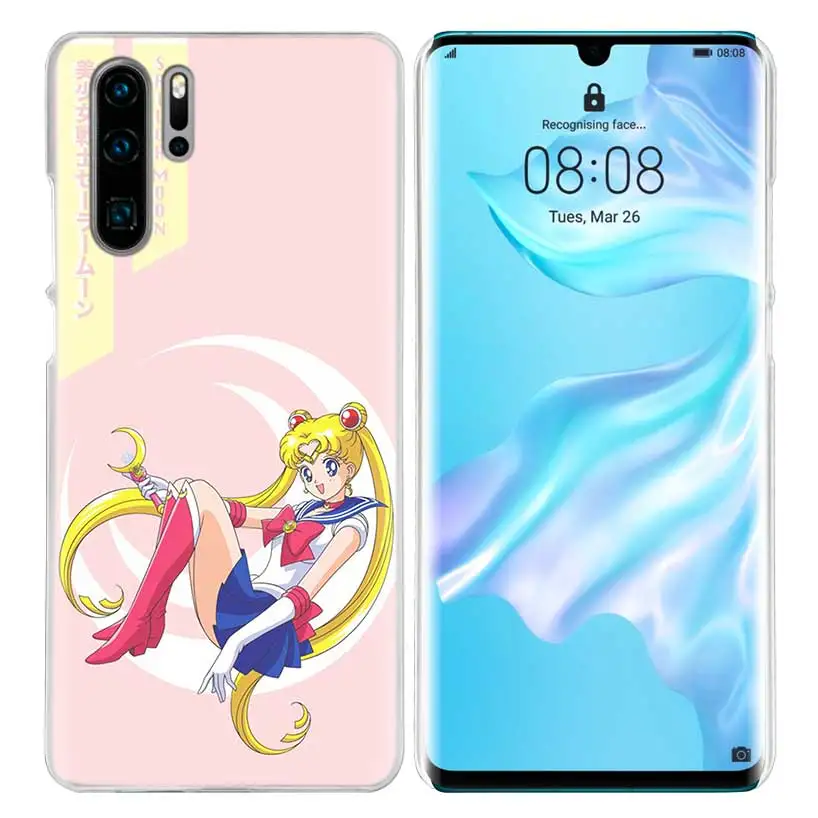 Чехол Sailor Moon Kawai для huawei P20 P30 P Smart Nova 4 3i P10 P9 P8 mate 10 20 lite Pro Mini, жесткий чехол для телефона из ПК, Новинка - Цвет: 08