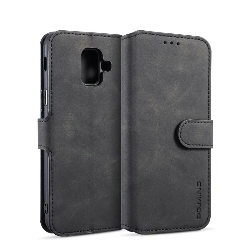 Роскошный кожаный флип-чехол для Samsung Galax A 6 7 8 9 2018/Plus Funda Etui Защитный Браслет