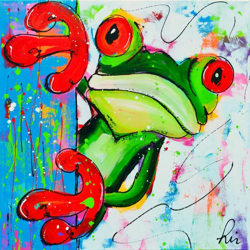 Картина из страз ArtBack 5d сделай сам рисунок лягушки мультфильмов полноразмерная