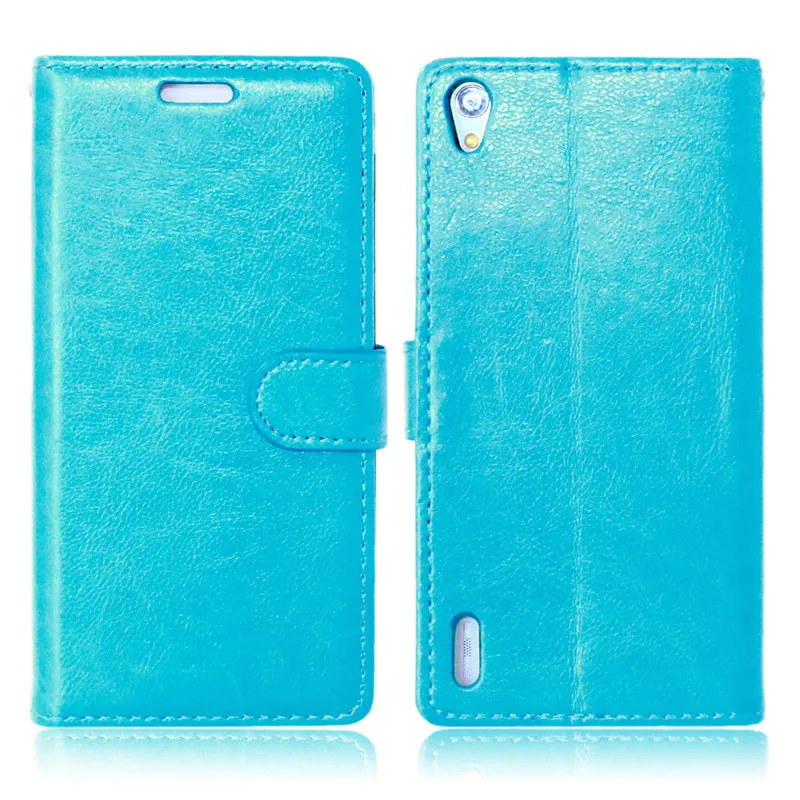 Ретро Чехол из искусственной кожи Crazy Horse для Huawei Ascend P7 откидной кошелек с