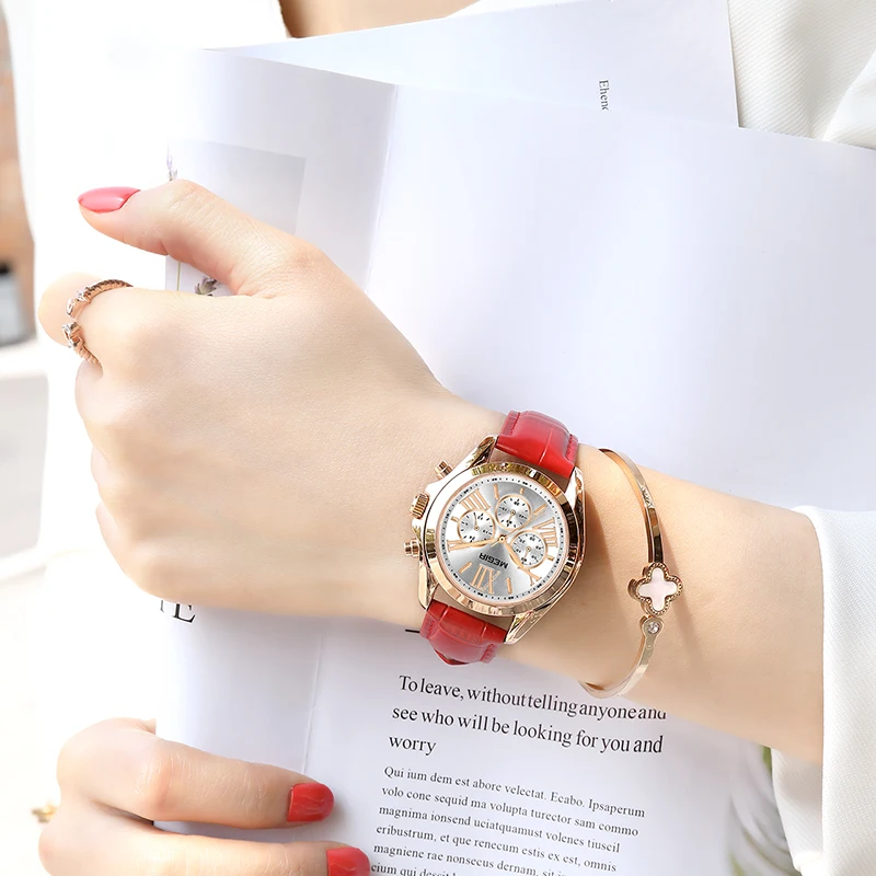 

MEGIR Luxury Brand Quartz Women Watches Fashion Sport Ladies Watch Clock Top Brand Chronograph Wristwatch Relogio Feminino 2020