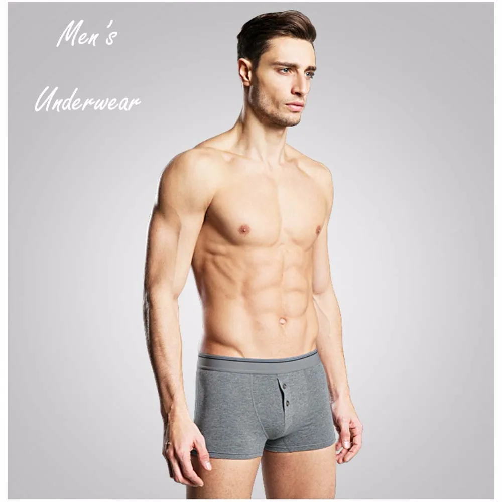 Мужские хлопковые трусы боксеры белые однотонные дышащие XXXL Calzoncillos|boxer shorts|sexy boxer