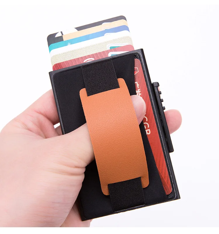 BYCOBECY металлический корпус для карт мода RFID Блокировка держатель карты Простой Высококачественный кошелек Повседневный многофункциональный кошелек для монет