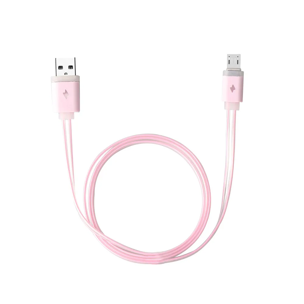1 шт. модный цветной Micro USB светодиодный кабель-светильник для зарядки и синхронизации данных для смартфонов Android