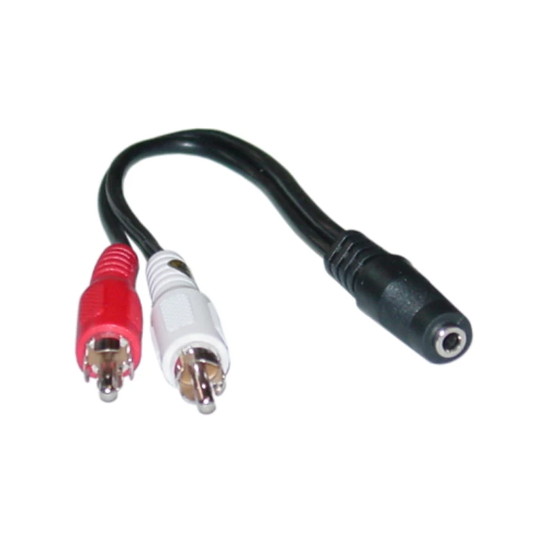 6 дюймов 2 RCA x папа 1x3 5 мм стерео Женский y кабель новое поступление|Кабели VGA| |