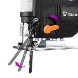 DEKO QD6633 20 в Электрический лобзик Регулируемая скорость Беспроводная пила по дереву с светодиодный светильник, 6 лезвий, металлическая линейка, шестигранный ключ