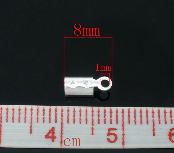 DoreenBeads 300 SP ожерелье/шнур обжимной наконечник крышки с петлей 8x3мм|cord crimp|cord crimp