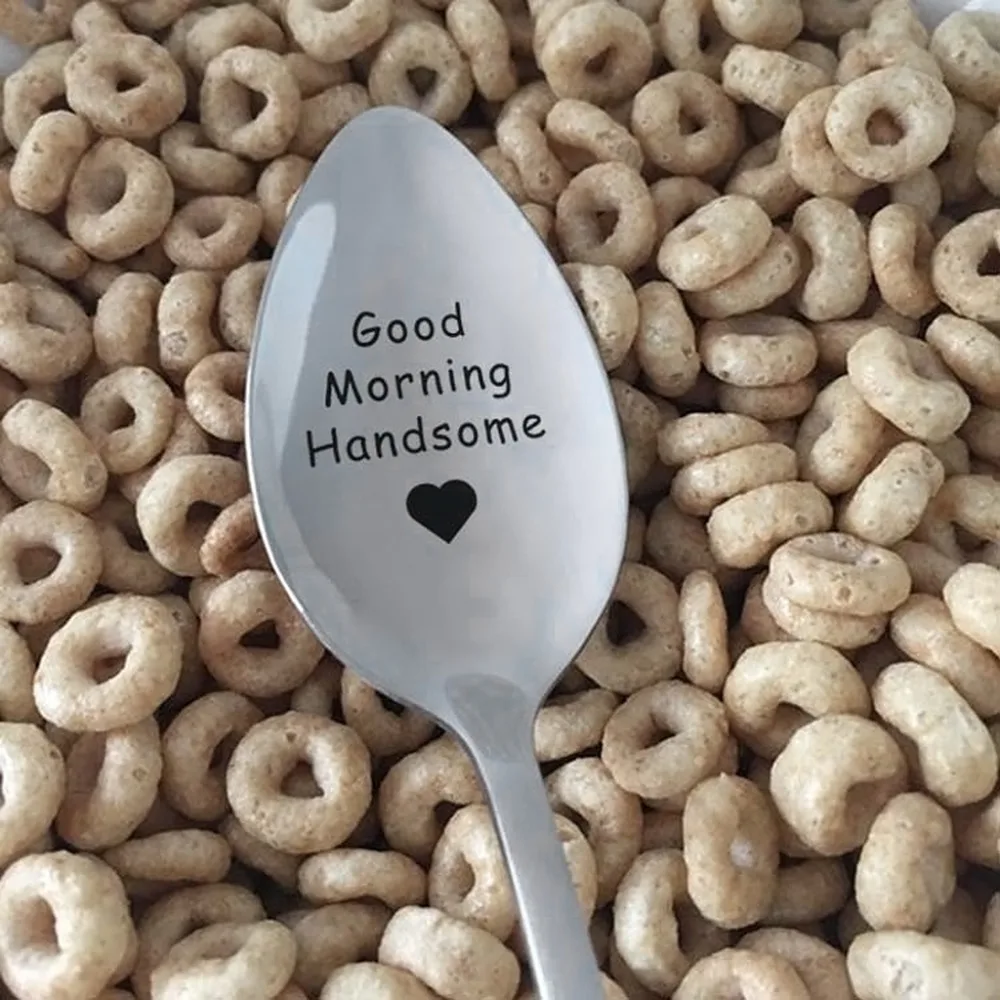 Доброе утро красивые/красивые пары ложка с длинной ручкой Кофе Чай мороженое
