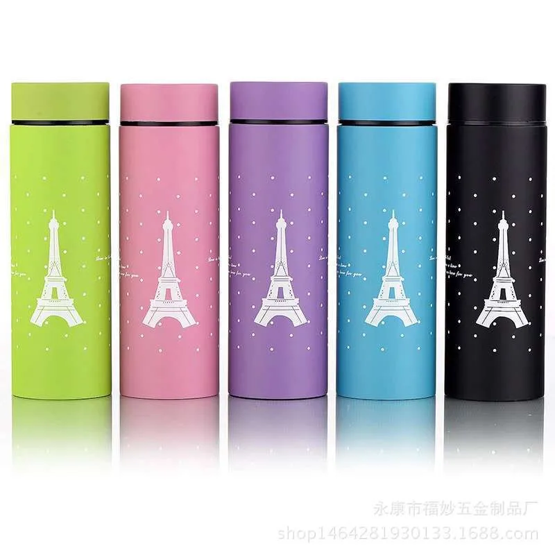 Термос 260 мл кружка с Эйфелевой башней Вакуумная чашка из нержавеющей стали