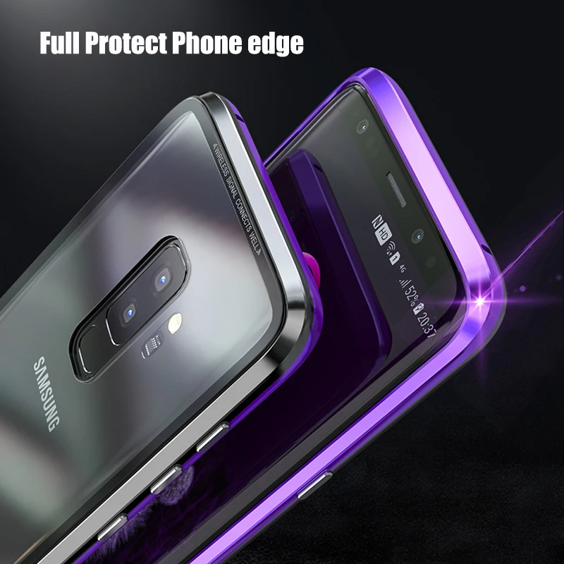 Полный Магнитный чехол для samsung Galaxy S10 Plus 360 бампер задняя крышка Закаленное стекло для samsung S10 Plus S10e чехол s магнит