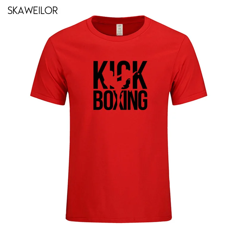 Kick Boxinger MMA мужская футболка хлопковые летние футболки с коротким рукавом для мужчин хип-хоп Уличная одежда крутые топы высокого качества - Цвет: Red