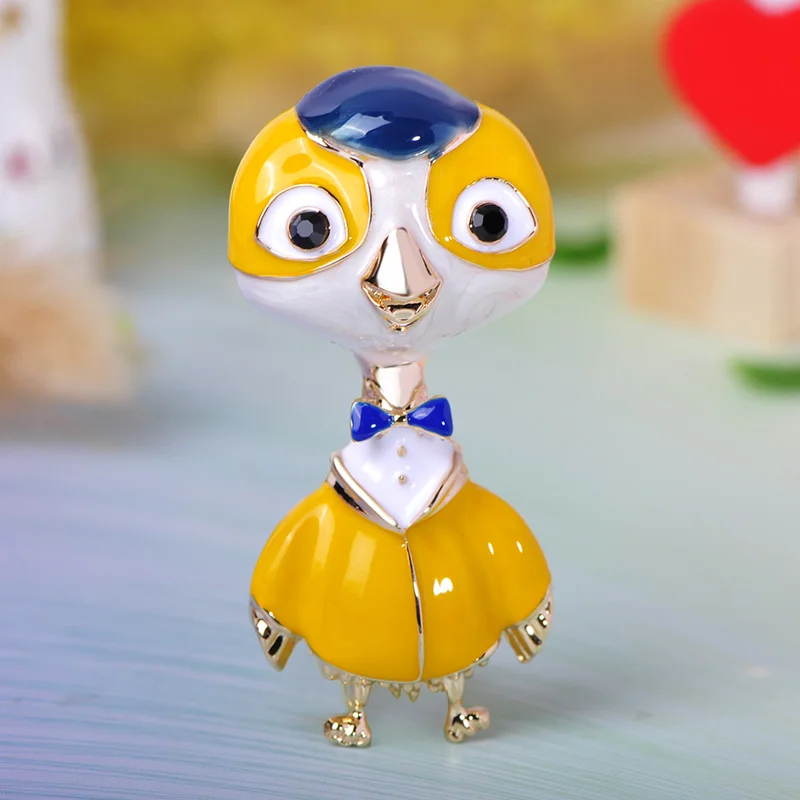 Blucome Милая брошь с пингвинами эмалированная булавка в виде животных Детский