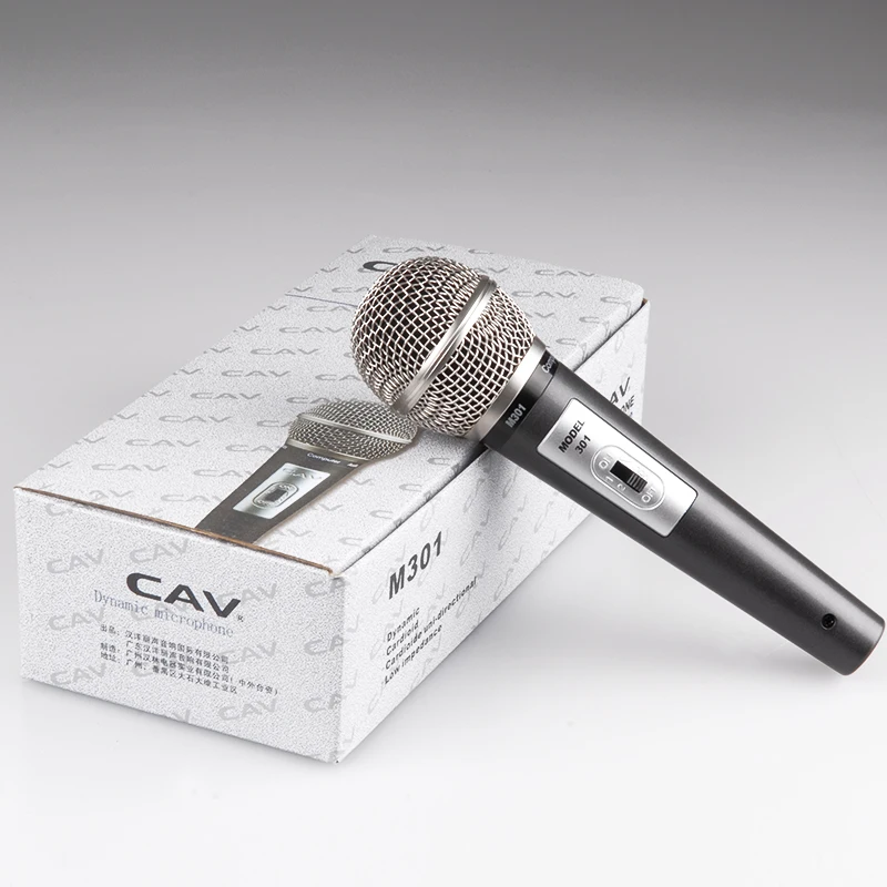 CAV M301 ручной микрофон Kara OK серый проводной всенаправленный высококачественный