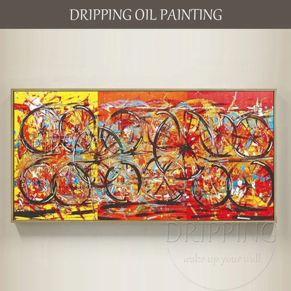 Искусный художник ручная роспись высокое качество современное искусство стен на