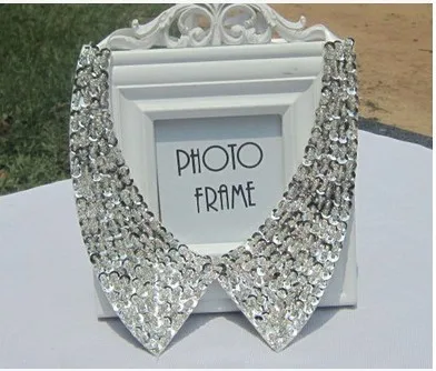 2015 ожерелье в стиле панк искусственный воротник с блестками слюнявчик эффектные