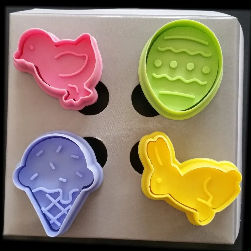 4 шт./компл. Пасхальный помадка торт/печенье/Бисквит резак Весна корпус для