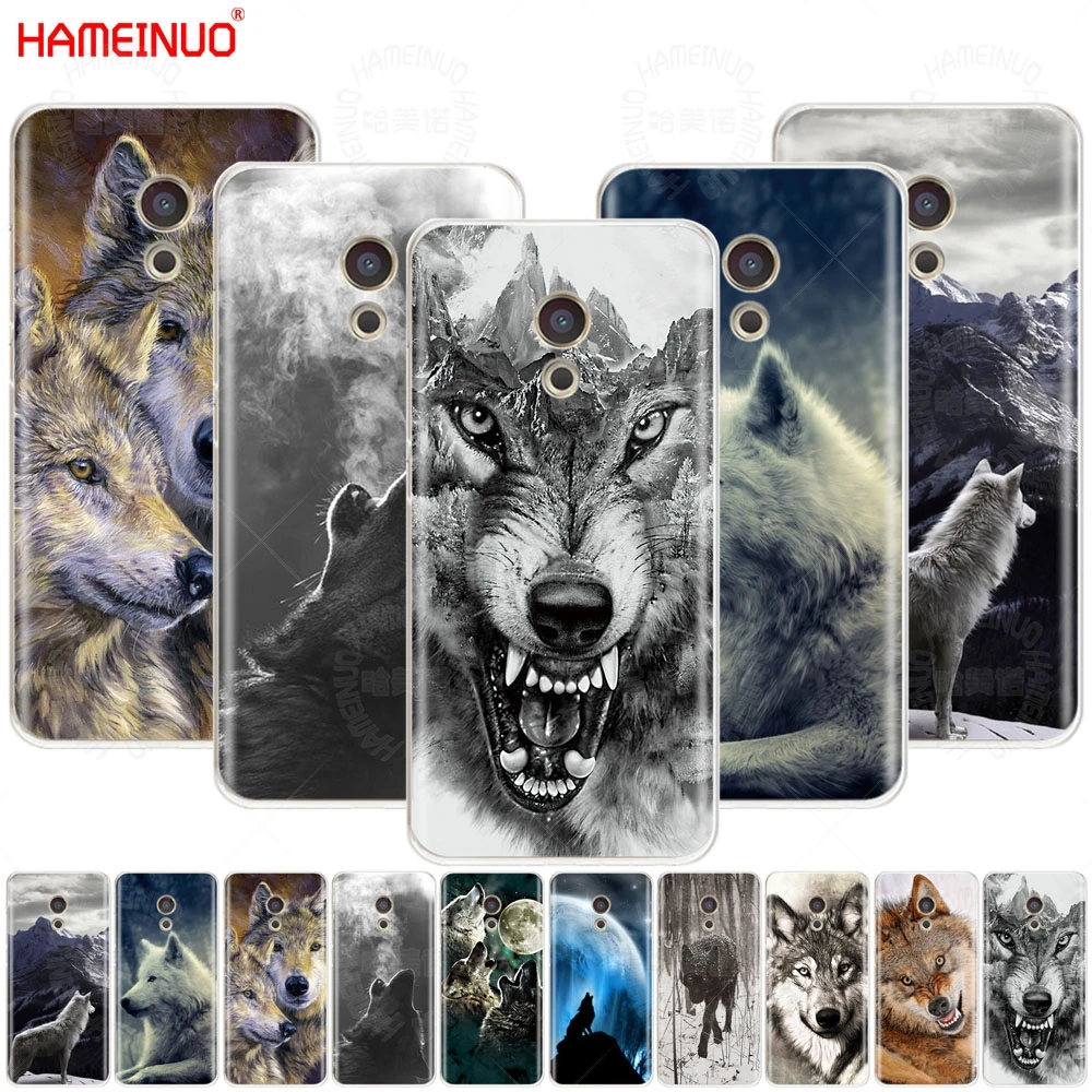 Волк чехол с изображением животного для телефона Meizu M6 M5 M5S M2 M3 M3S MX4 MX5 MX6 PRO 6 5 U10 U20 note