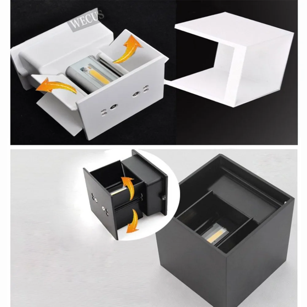 7 Вт/12 Вт светодио дный светодиодный настенный светильник водостойкий открытый