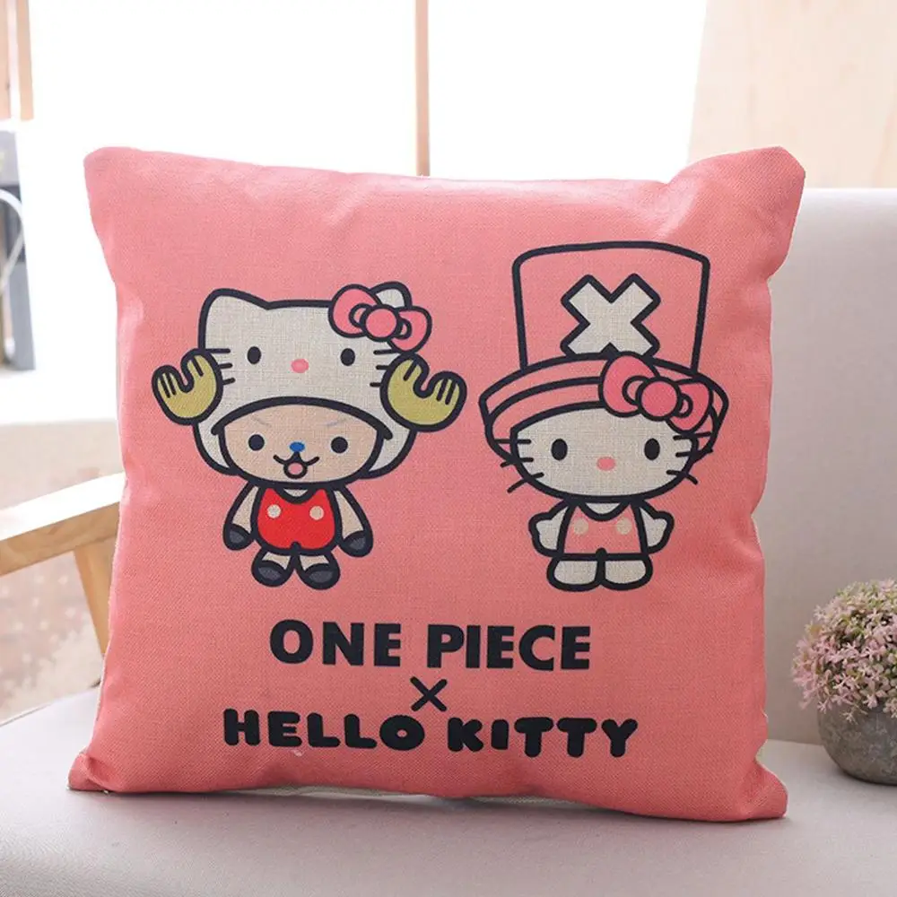5 Kawaii HelloKitty Подушка, льняной чехол, мягкий плюшевый текстиль, квадратный рисунок, милый кот Санрио, подушка, подарки для девочек - Цвет: 5