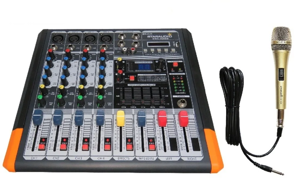 Staraudio 4 канала 2000 Вт этап Усилители домашние Мощность смеситель MP3 Bluetooth USB w/1