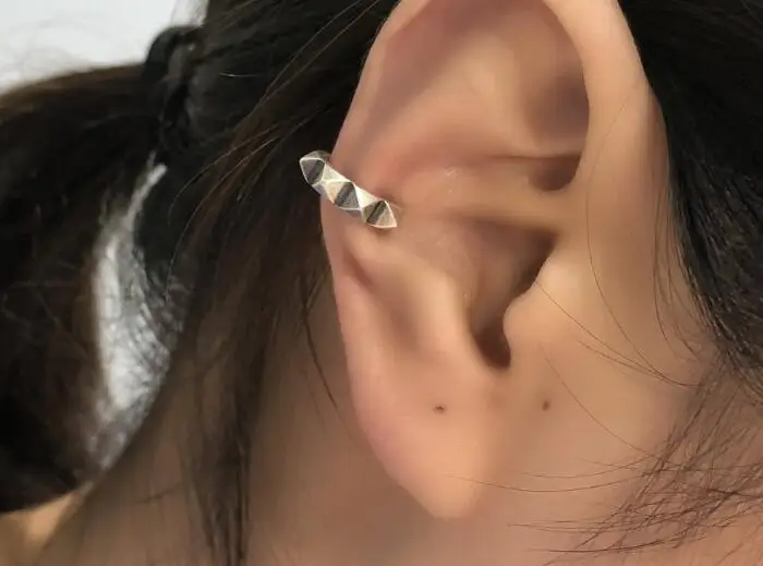 Серьги-клипсы унисекс из настоящего серебра 925 пробы без пирсинга модные