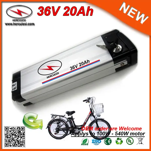 Аккумулятор для электрического велосипеда Smart Silver Fish 500 Вт 36 В 20 А · ч 3 7 в а 15 BMS + 2