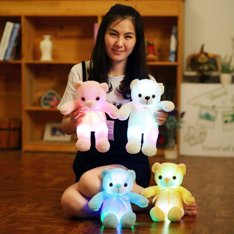 Маленький светодиодный светильник 32 см плюшевые игрушки мигалка собака дельфин