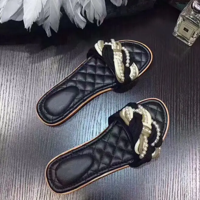 Женские шлепанцы с перекрестными бусинами женские шлепанцы-гладиаторы большие