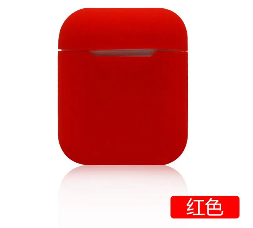 Red 100 шт./лот, мягкий силиконовый чехол для Apple Airpods, защитный чехол Airpod, противоударный чехол - Цвет: Red