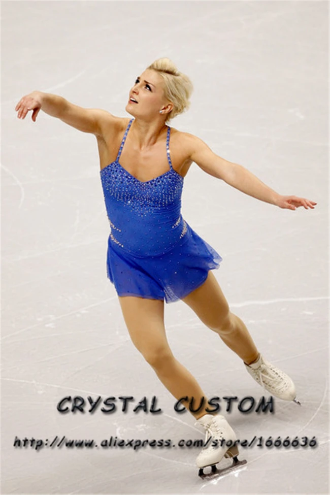 

Blue Girls Figure Skating Dress New Brand Ice Skating Dresses Custom-made For Competition DR4824