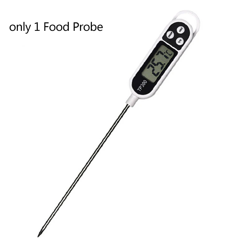 food probe 1Pcs Digital Food Thermometer Long Probe Electronic Cooking Thermometer for Cake Soup Fry BBQ Meat For Kitchen Thermometer - Цвет: food probe