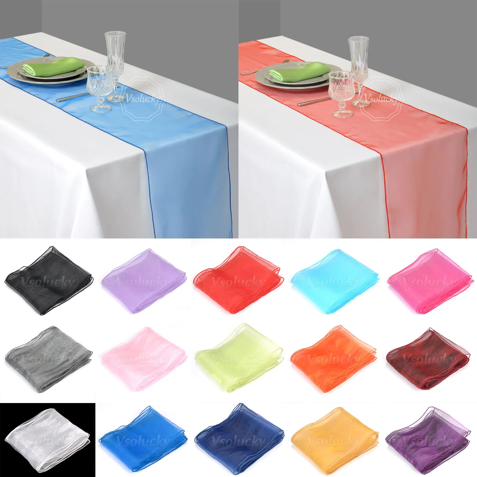 Настольная дорожка из органзы 12x108 дюйма 30x275 см|table runner|organza table runnersx runner |