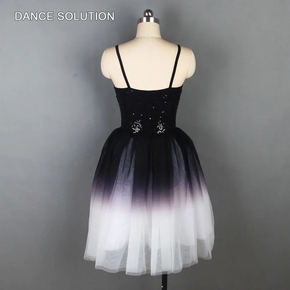 Черная блестящая кофта с тюлевой юбкой современное и Lyrical балетное платье для