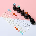 120 типсовшт прозрачные круглые Типсы для ногтей с наклейкой цветовая карта плоская задняя сторона дисплей цветовая карта дизайн ногтей для УФгельлака