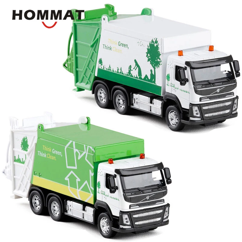 Модель автомобиля HOMMAT 1:50 для мусоровоза литая игрушечная машинка из сплава