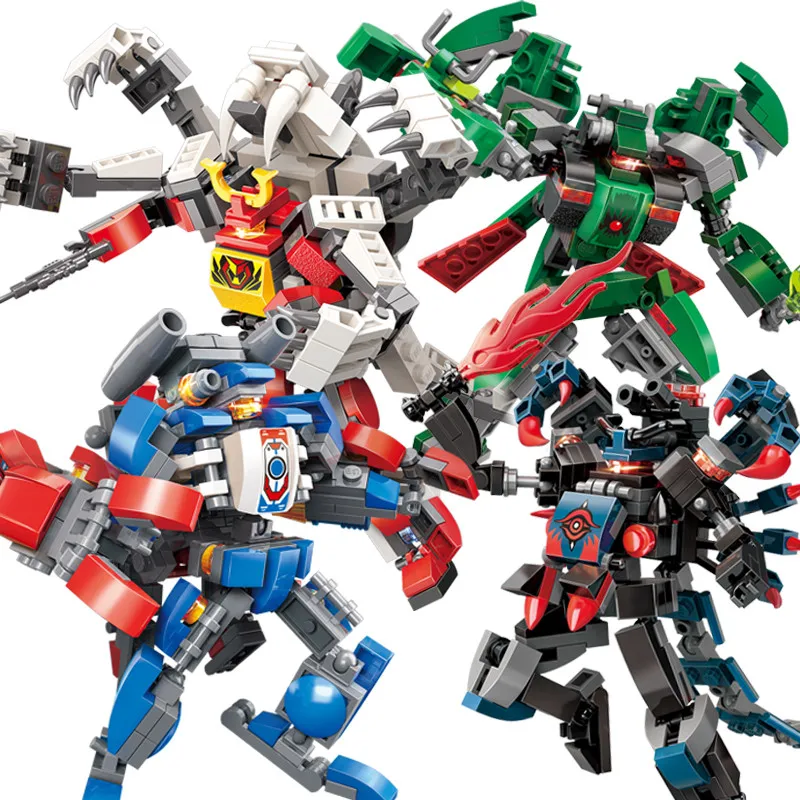 ThinkEasy 4 шт./компл. робот трансформация машины премьер игрушки брутикус фигурки