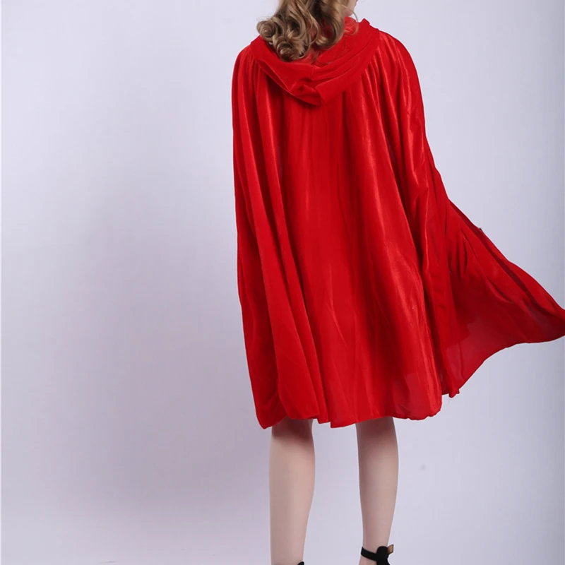 S-XXXL Little Red Riding Hood Costume for Women Fancy Adult Halloween Cosplay Fantasia Dress+Cloak For Party |